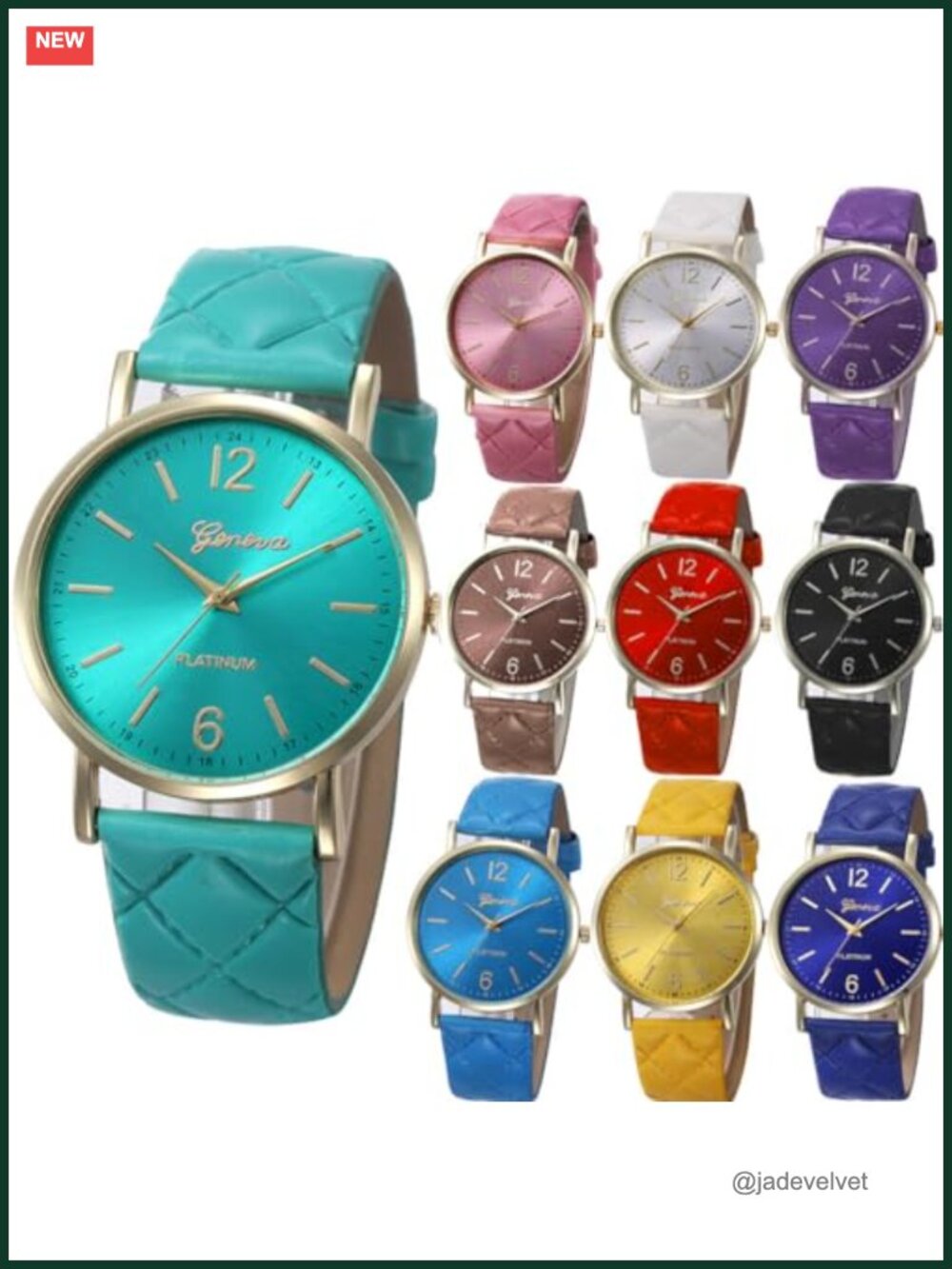 10 Pack Unisex Analog Quartz Wrist Watches Leather Band